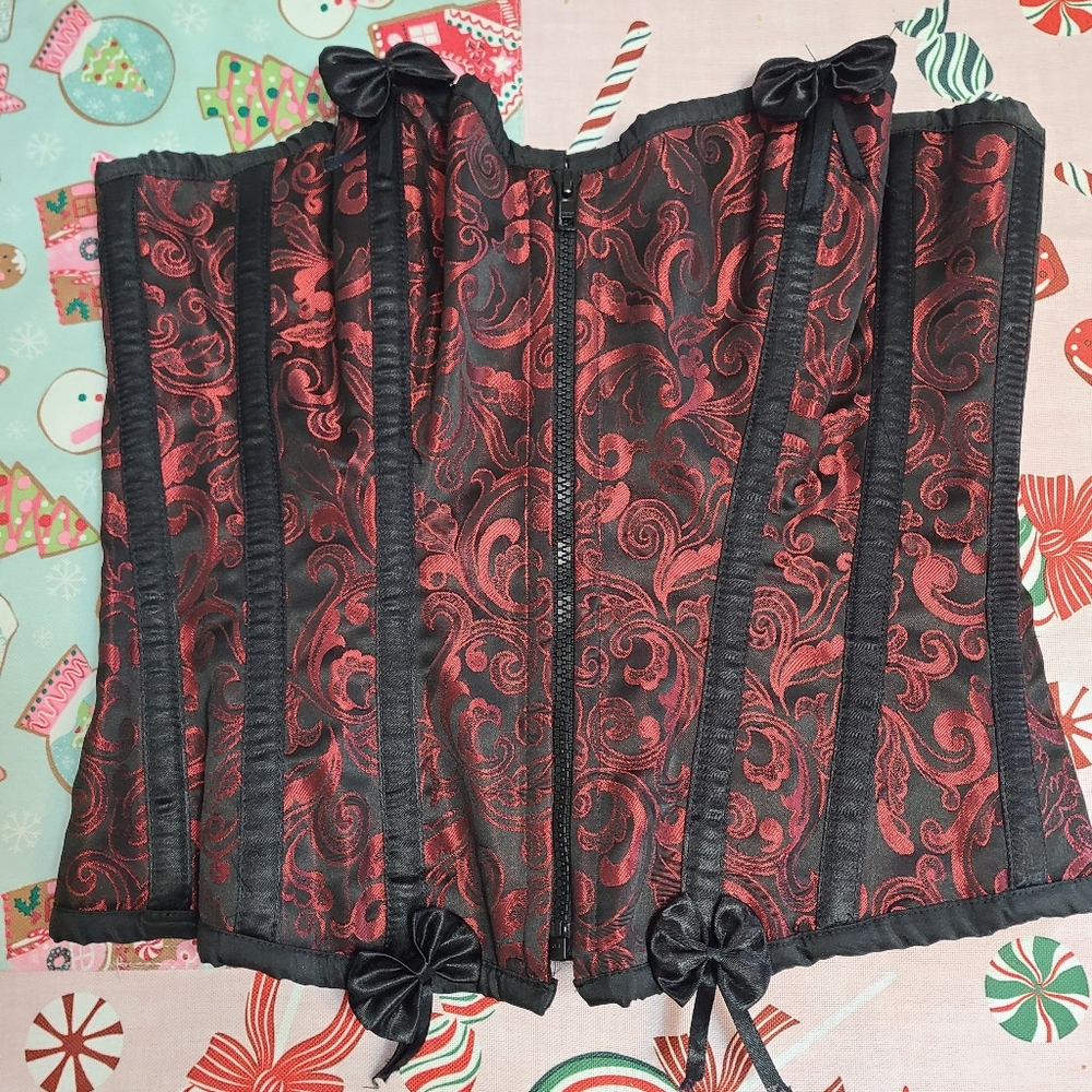 Burleska Gothic Red and Black Corset